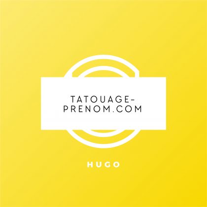 tatouage prénom hugo