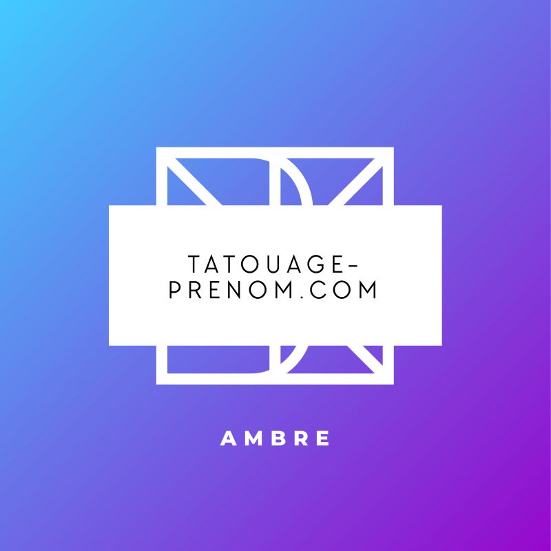 tatouage prénom Ambre