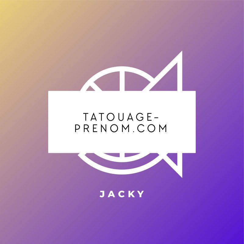 tatouage prénom jacky