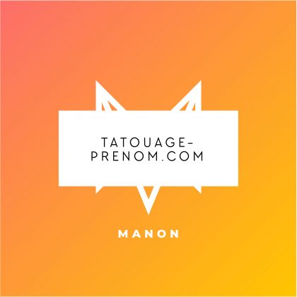 tatouage prénom Manon
