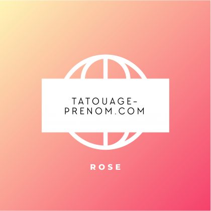 tatouage prénom rose