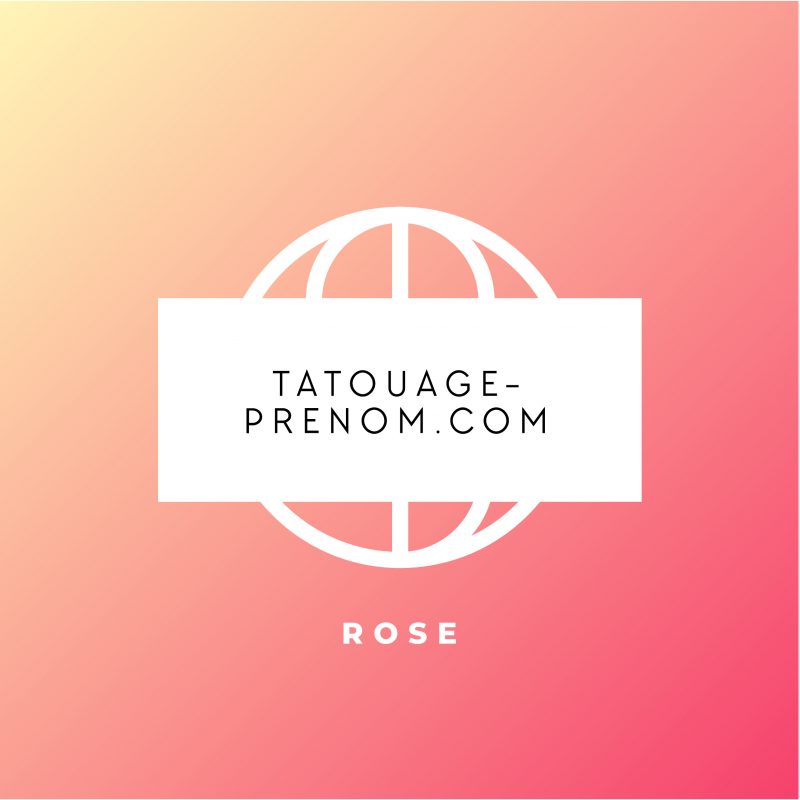 tatouage prénom rose