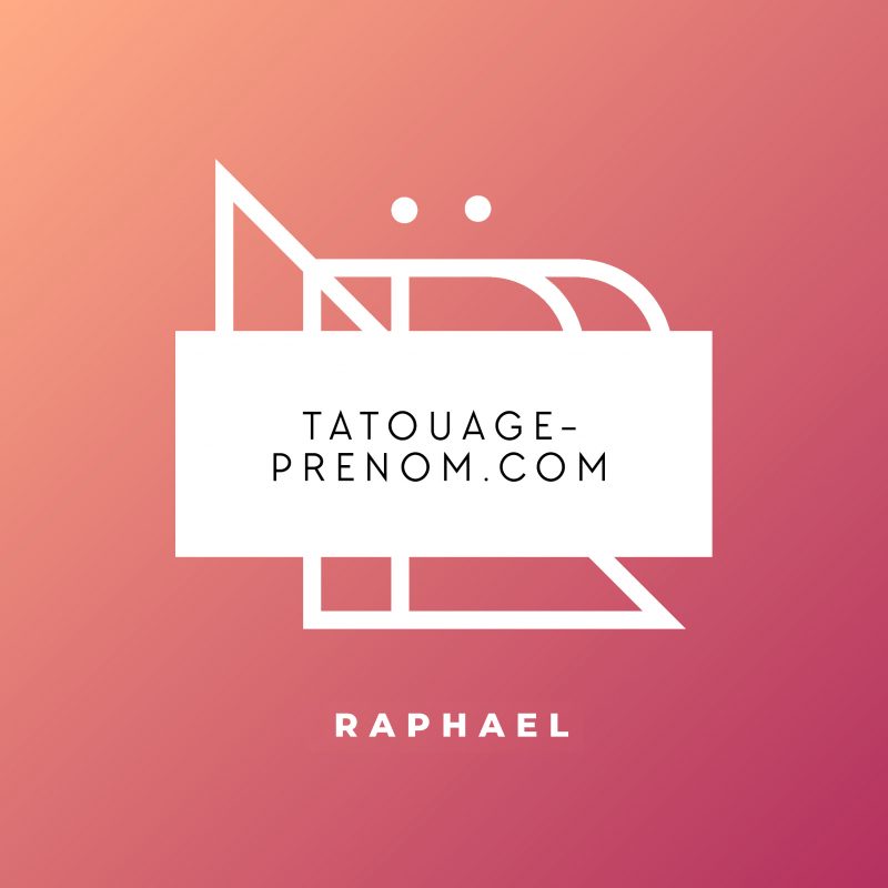 Monogramme pour tatouage Raphael