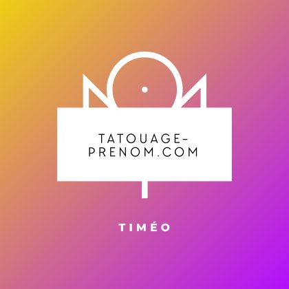 Monogramme pour tatouage Timéo